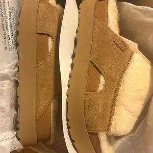 UGG Chestnut Bayona Wool Slip Ons